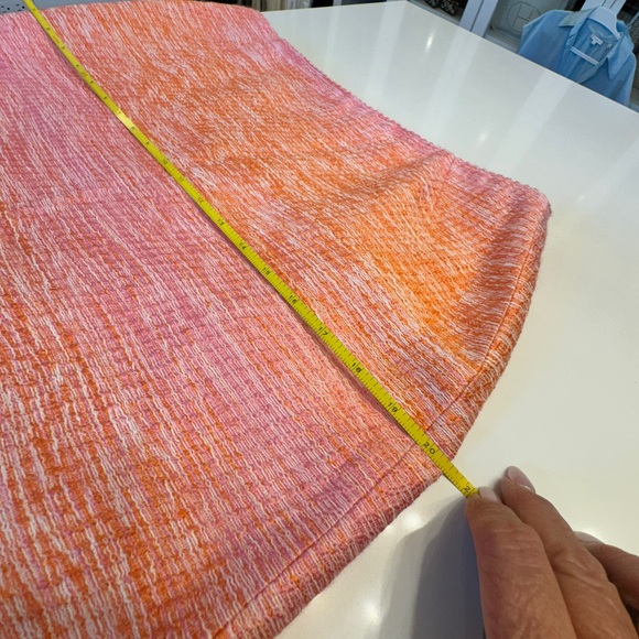 Lafayette 148 New York Shoshanna Vibrant Pink and Orange Pencil Skirt - Picture 10 of 15